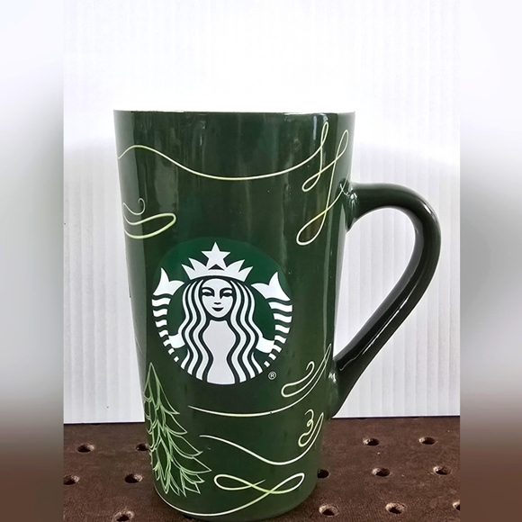 Starbucks 2020 Holiday Siren Logo Green Swirl Coffee Mug, 16 fl oz - Picture 1 of 5